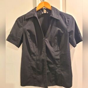 LOFT black button shirt size 8